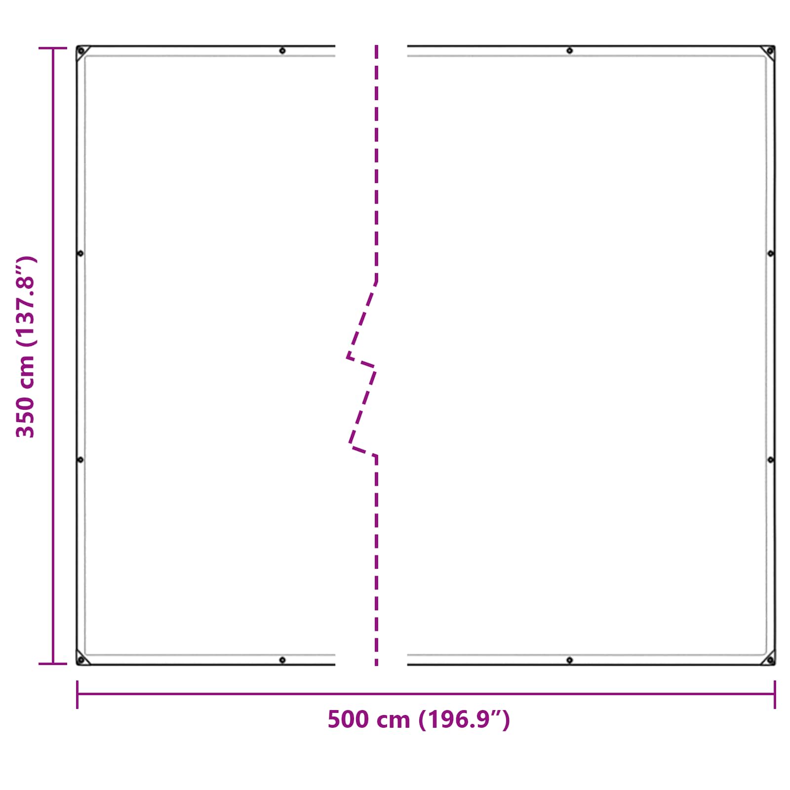 Pflanzenabdeckung mit Ösen 1x3 m Polyethylen