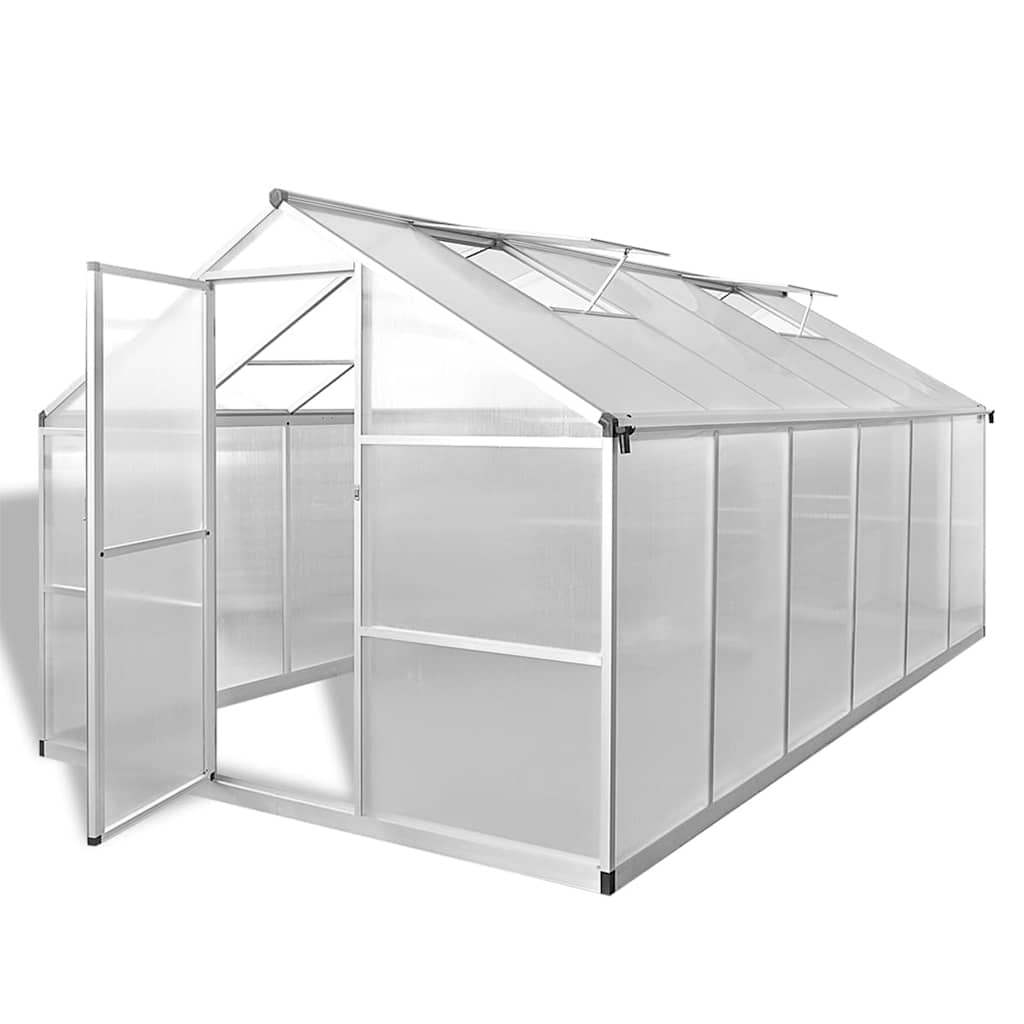 Gewächshaus mit Fundament Verstärkt Aluminium 7,55 m²