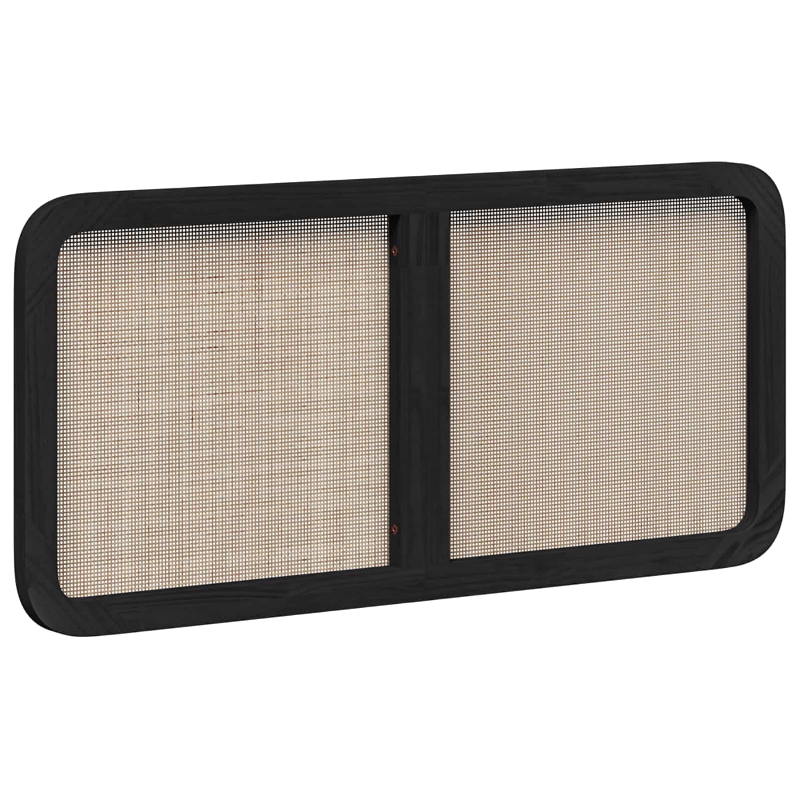 Kopfteil mit Kopfteil Schwarz 100 x 55 x 3 cm Rattan