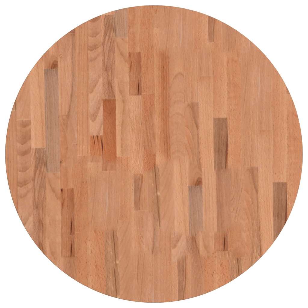 Tischplatte Ø30x1,5 cm Rund Massivholz Buche