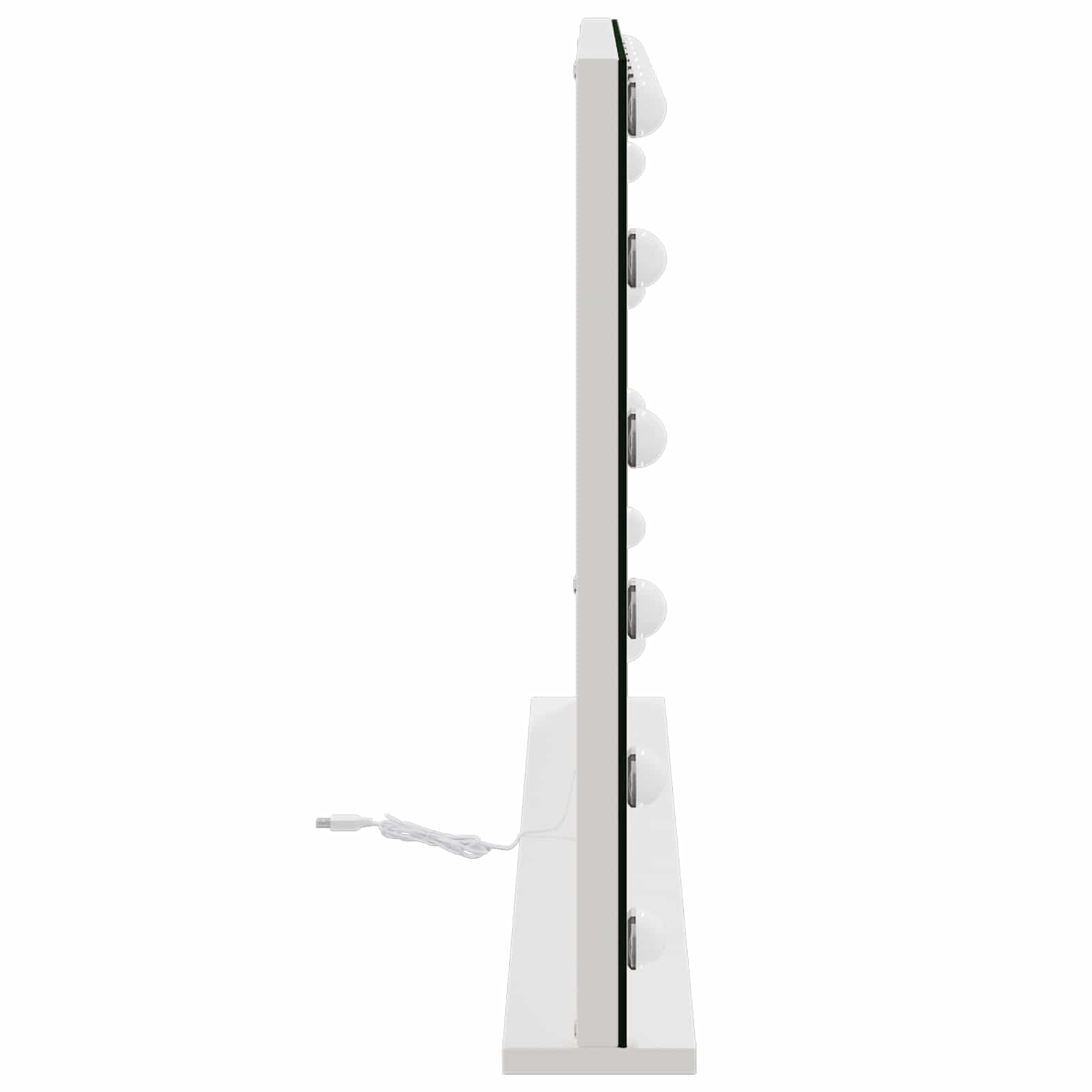 LED Schminkspiegel Weiß 44 x 10 x 53 cm Glas und Stahl