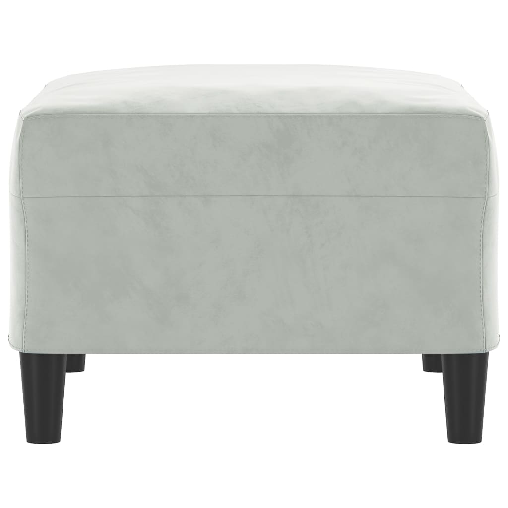 Fußhocker Hellgrau 60x50x41 cm Samt