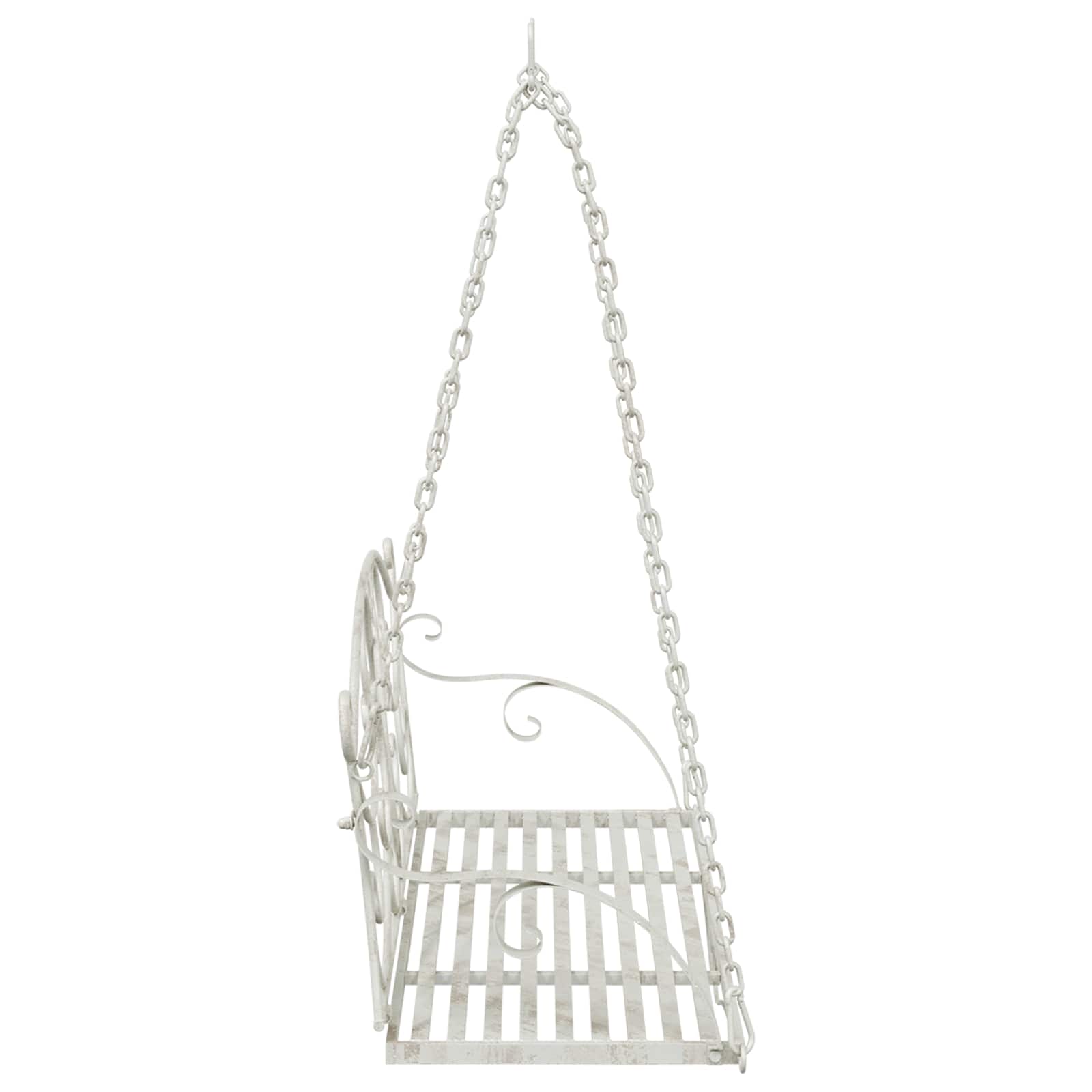 Schaukelbank Stahl 71 x 75 x 59 cm Antik Weiß