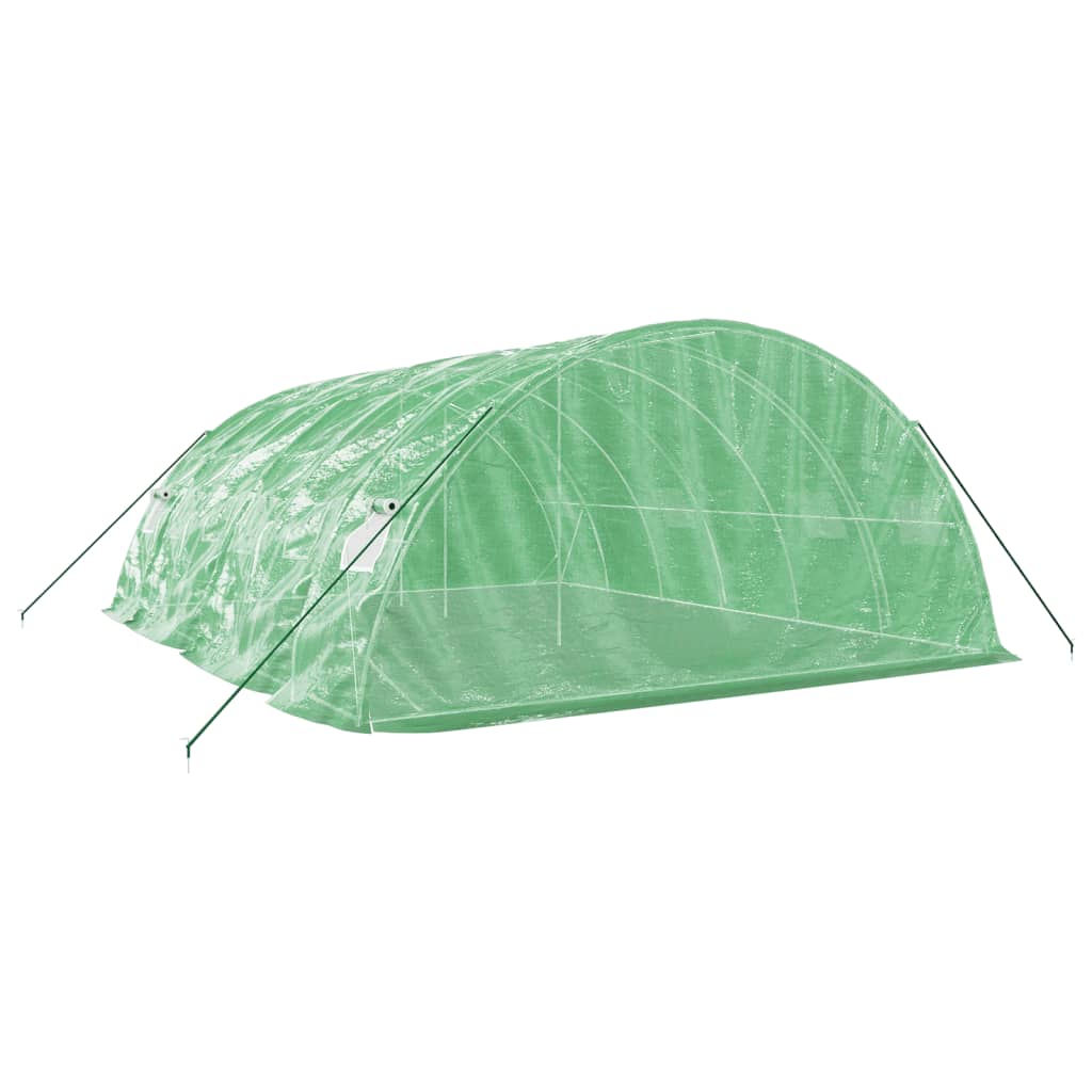 Gewächshaus mit Stahlrahmen Weiß 40 m² 8x5x2,3 m