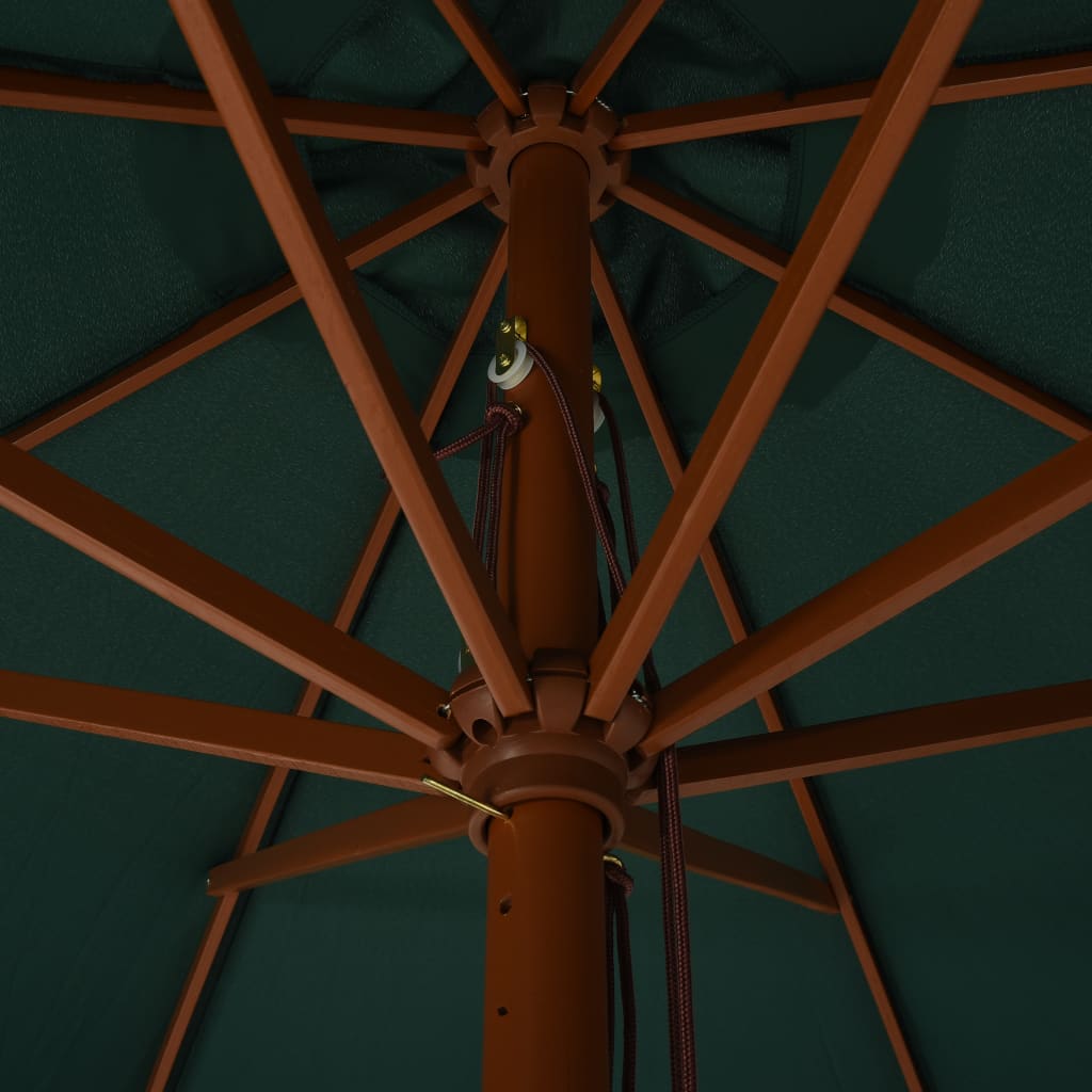 Sonnenschirm mit Holzmast 330 cm Sandweiß