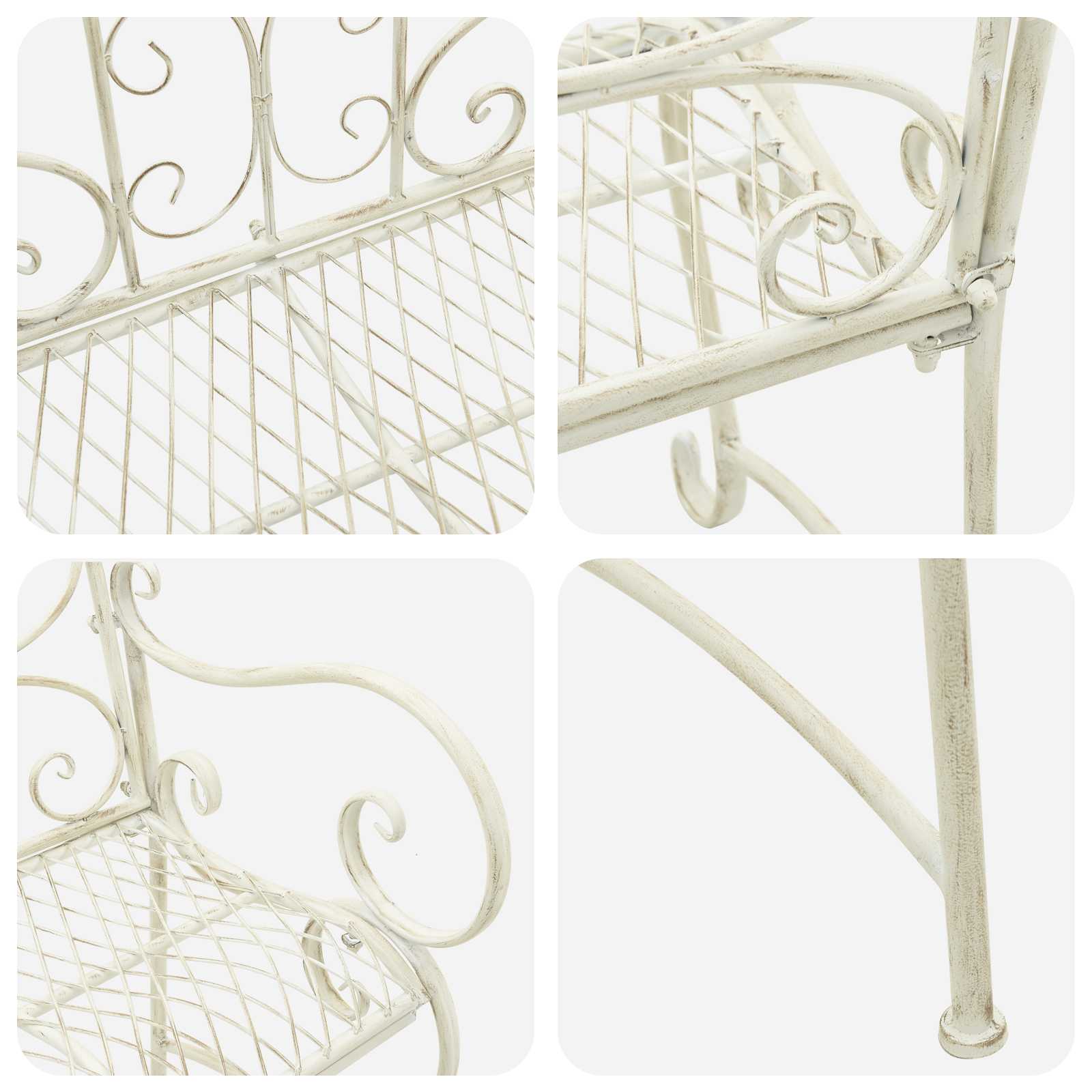 Gartenbank 2-Sitzanzahl 114 x 56,5 x 90 cm Stahl Silber Grau