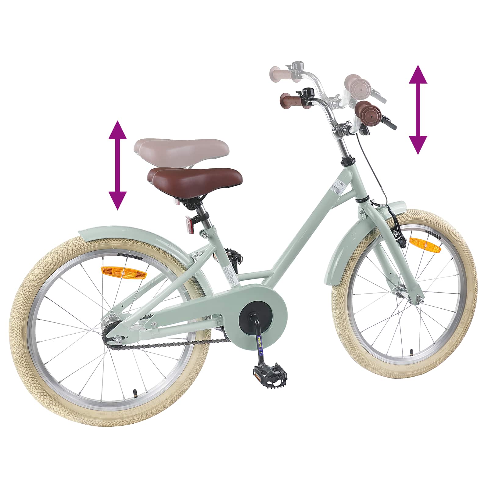 Kinderfahrrad 12 Zoll für 2-4 Jahre alt Hellrosa