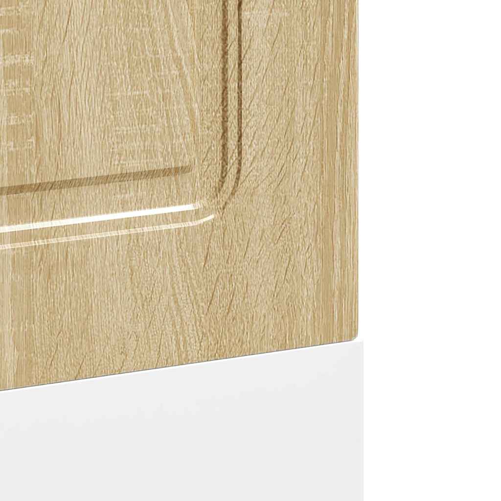 Herdumbauschränke 2 Stk. Kalmar Weiß Holzwerkstoff