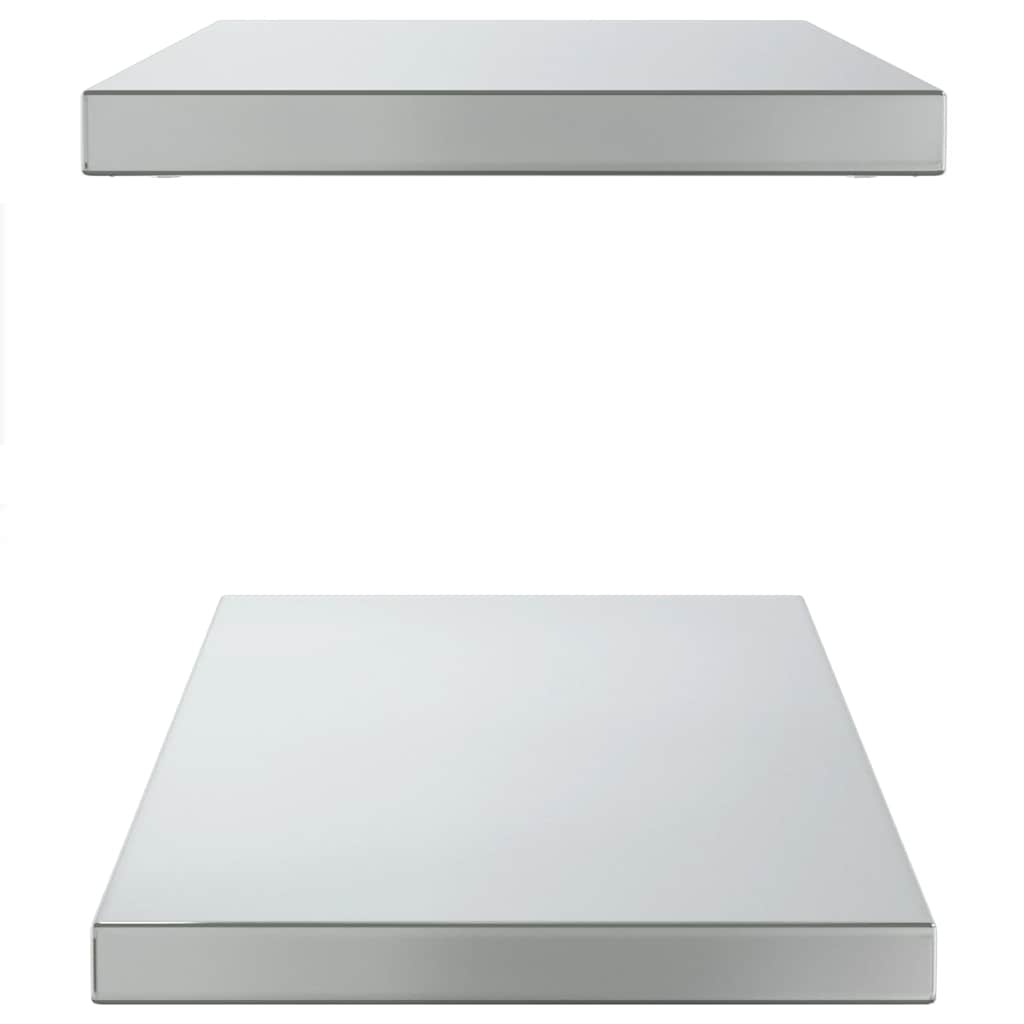 Wandregale 2 Stk. 100x40 cm Silbern Edelstahl