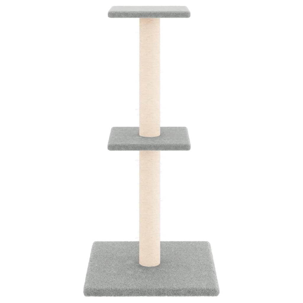 Kratzbaum mit Sisal-Kratzsäulen Creme 73 cm