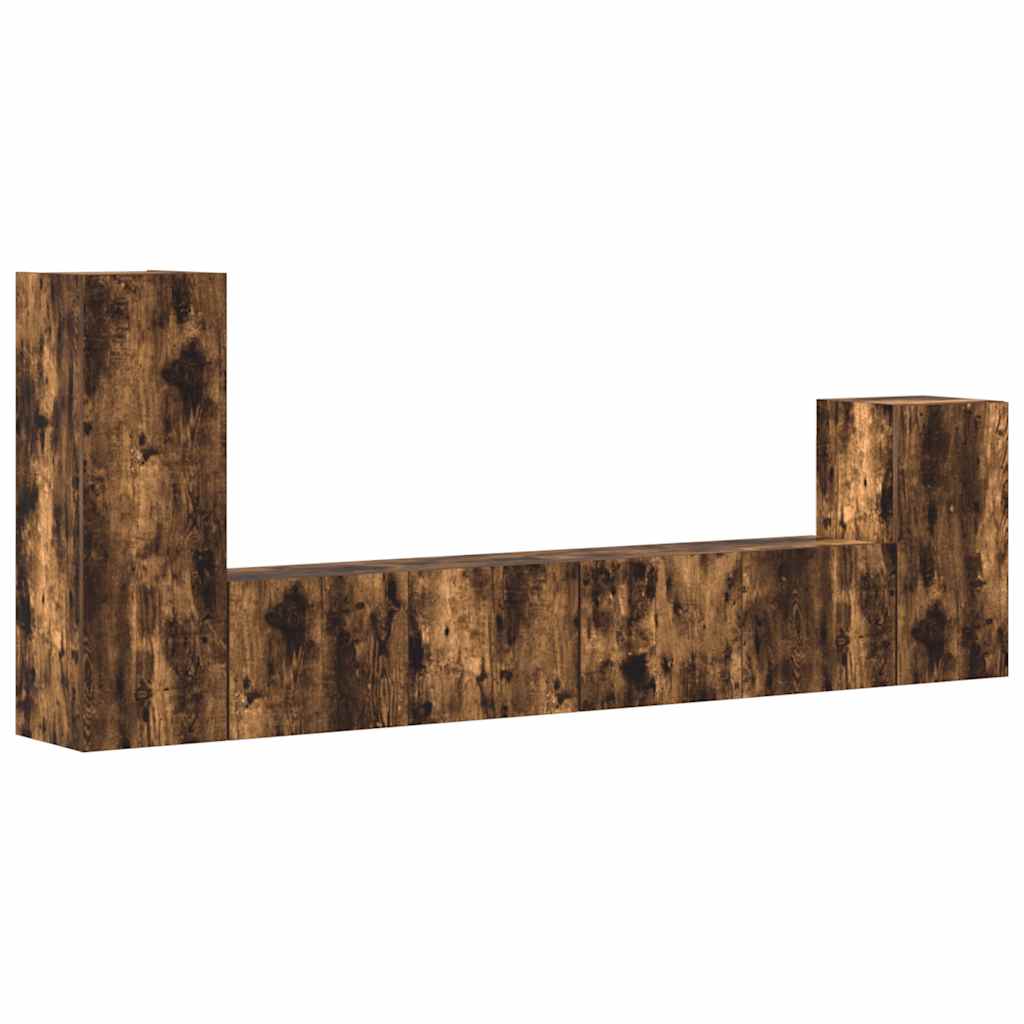 4-tlg. TV-Schrank-Set Weiß Holzwerkstoff