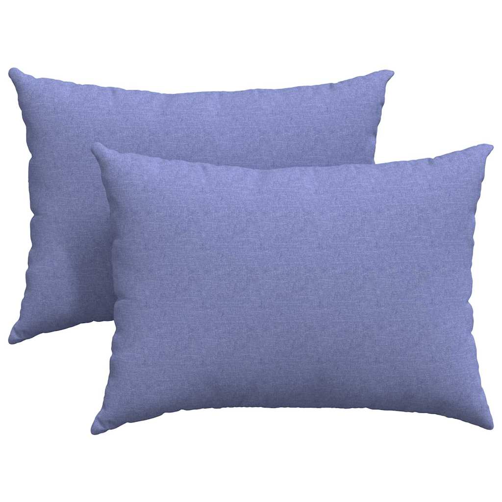 Sofakissen 2 pcs Hellgrau 50 x 30 cm Stoff
