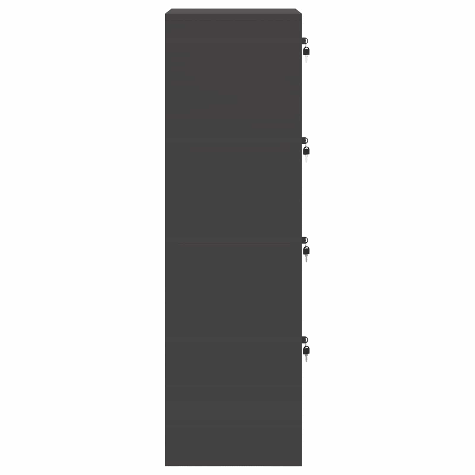 Aktenschrank 2 pcs Schwarz 44 x 50 x 139 cm Kaltgewalzter Stahl