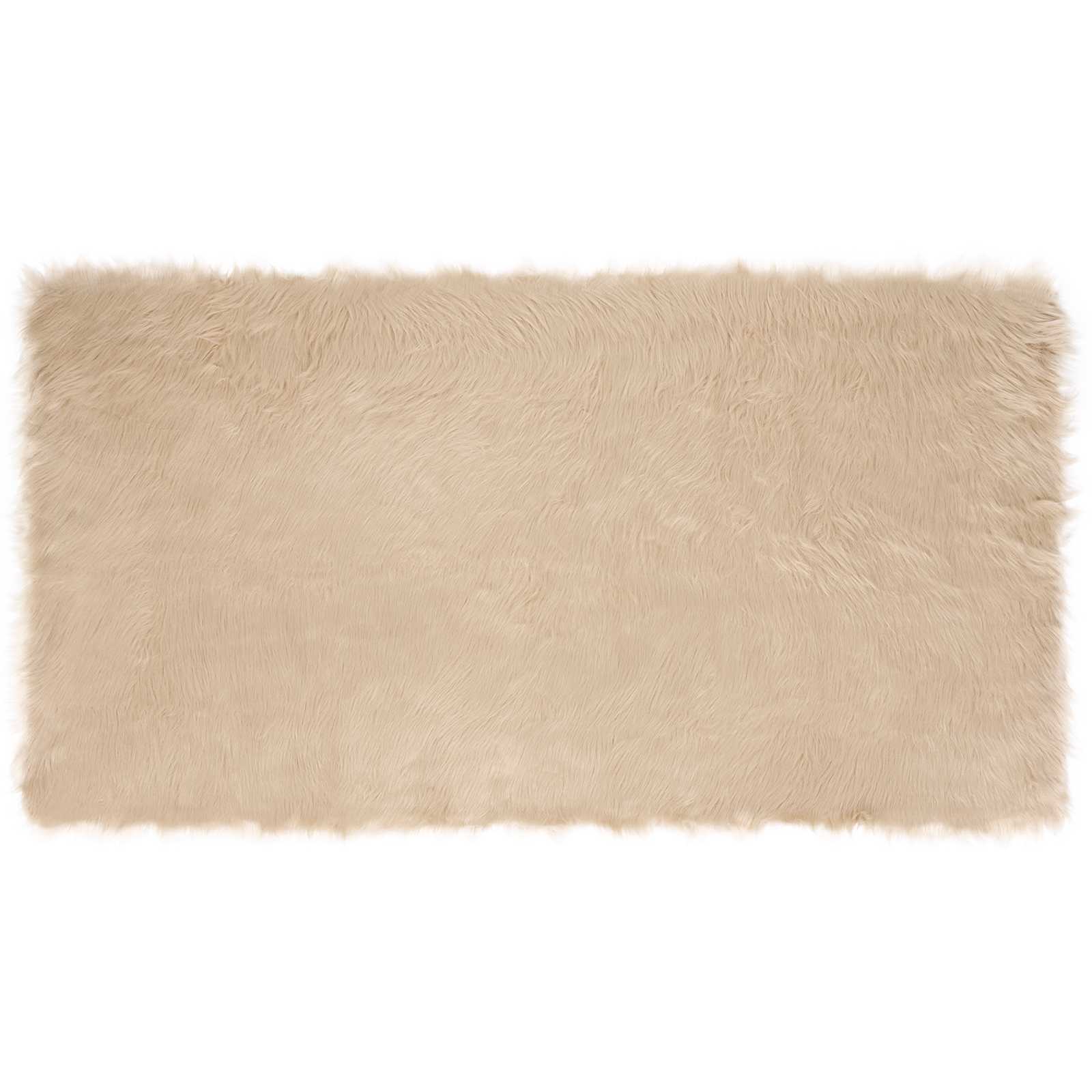 Teppich aus Kunstschaffell TAFALLA Weiß 60 x 110 cm Polyester