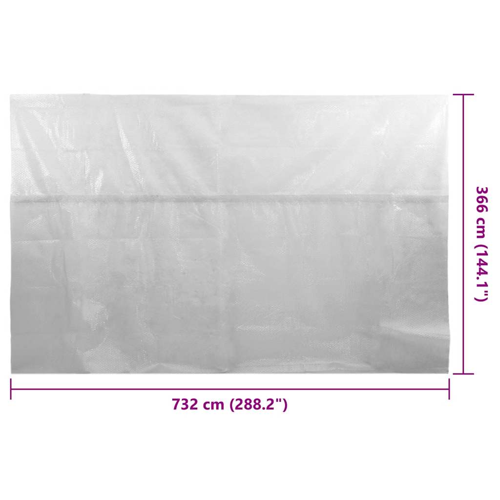 Solar Poolabdeckung 1000 x 500 cm 110 μm Quadratisch PE Schwarz