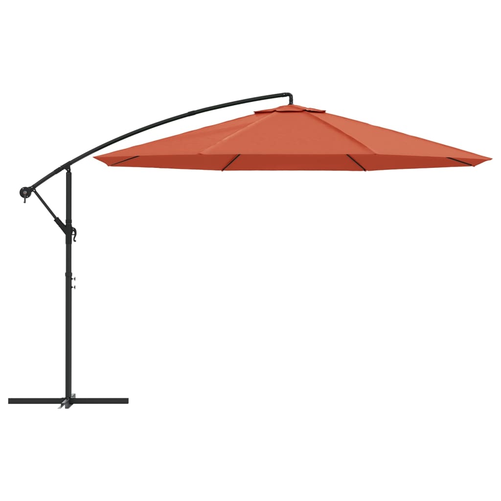Ampelschirm mit Aluminium-Mast 350 cm Taupe