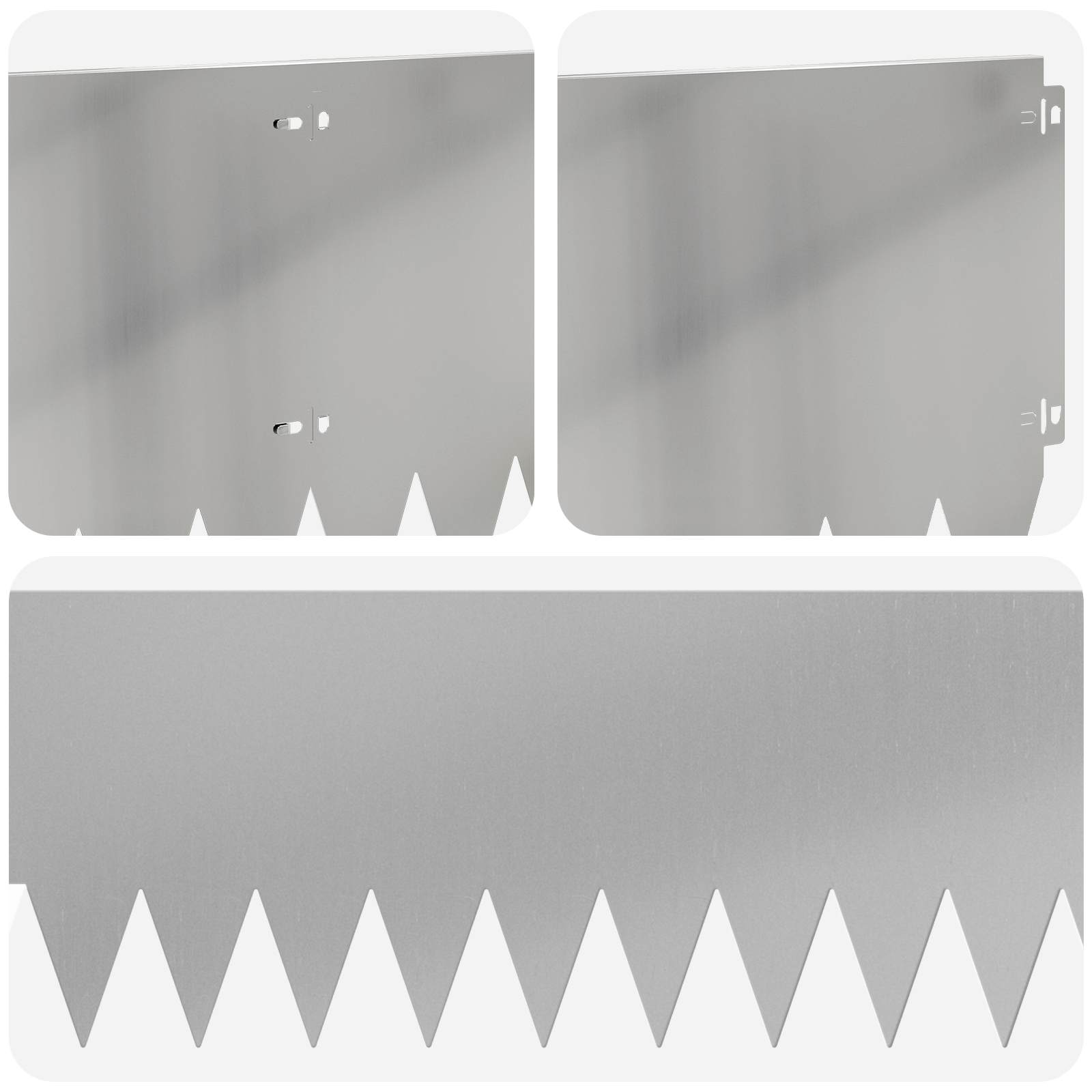 Raseneinfassung 10 pcs 103 x 10 cm Stahl Schwarz
