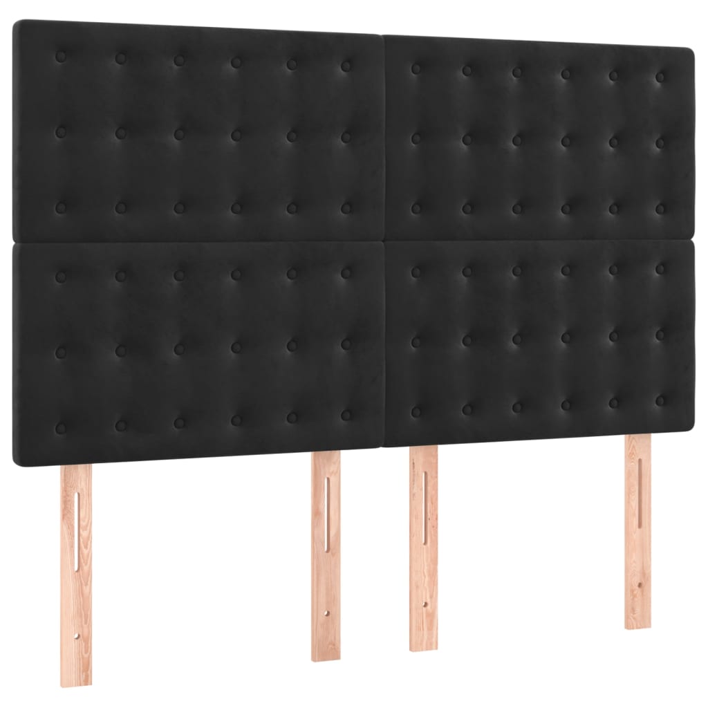 Kopfteil Hellgrau 80x5x118/128 cm Samt