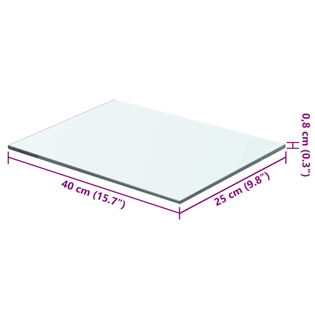 Regalboden Glas Transparent 20x12 cm