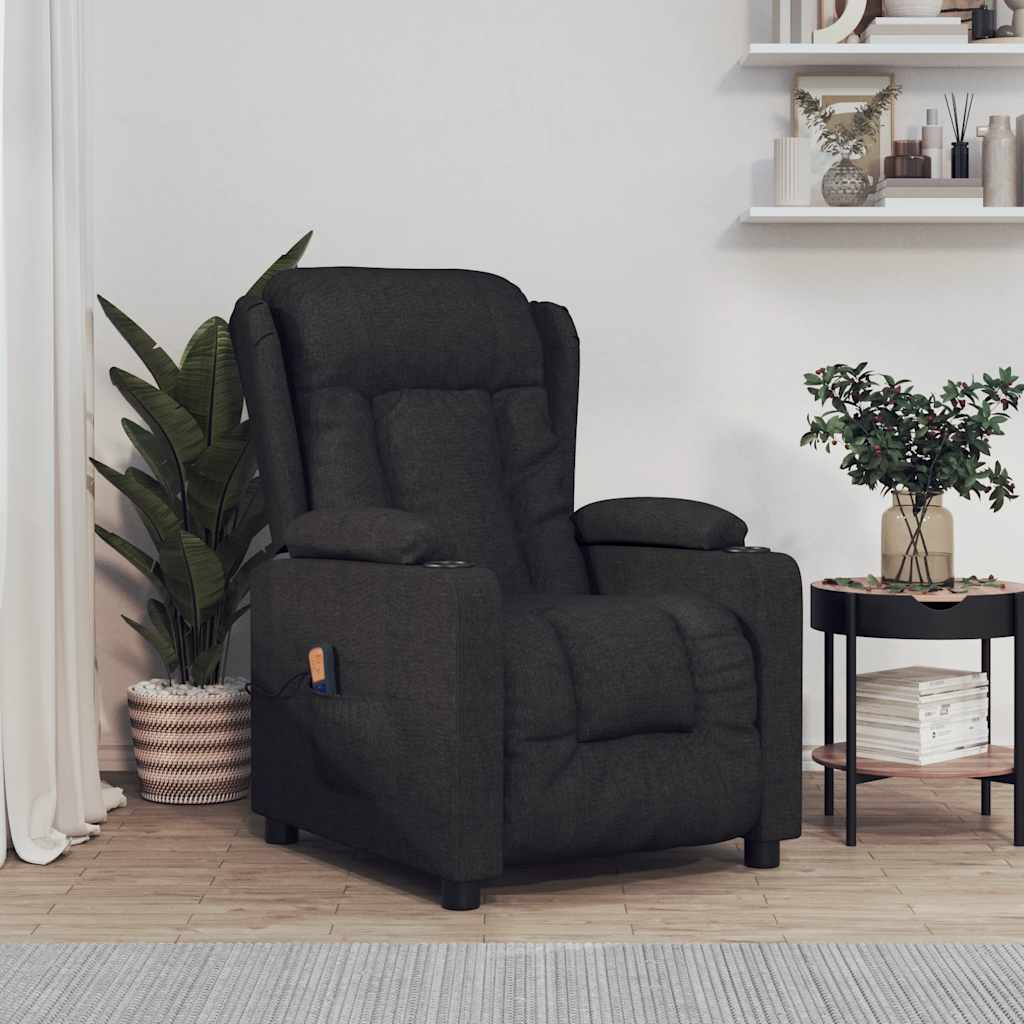 Massagesessel Hellgrau Stoff