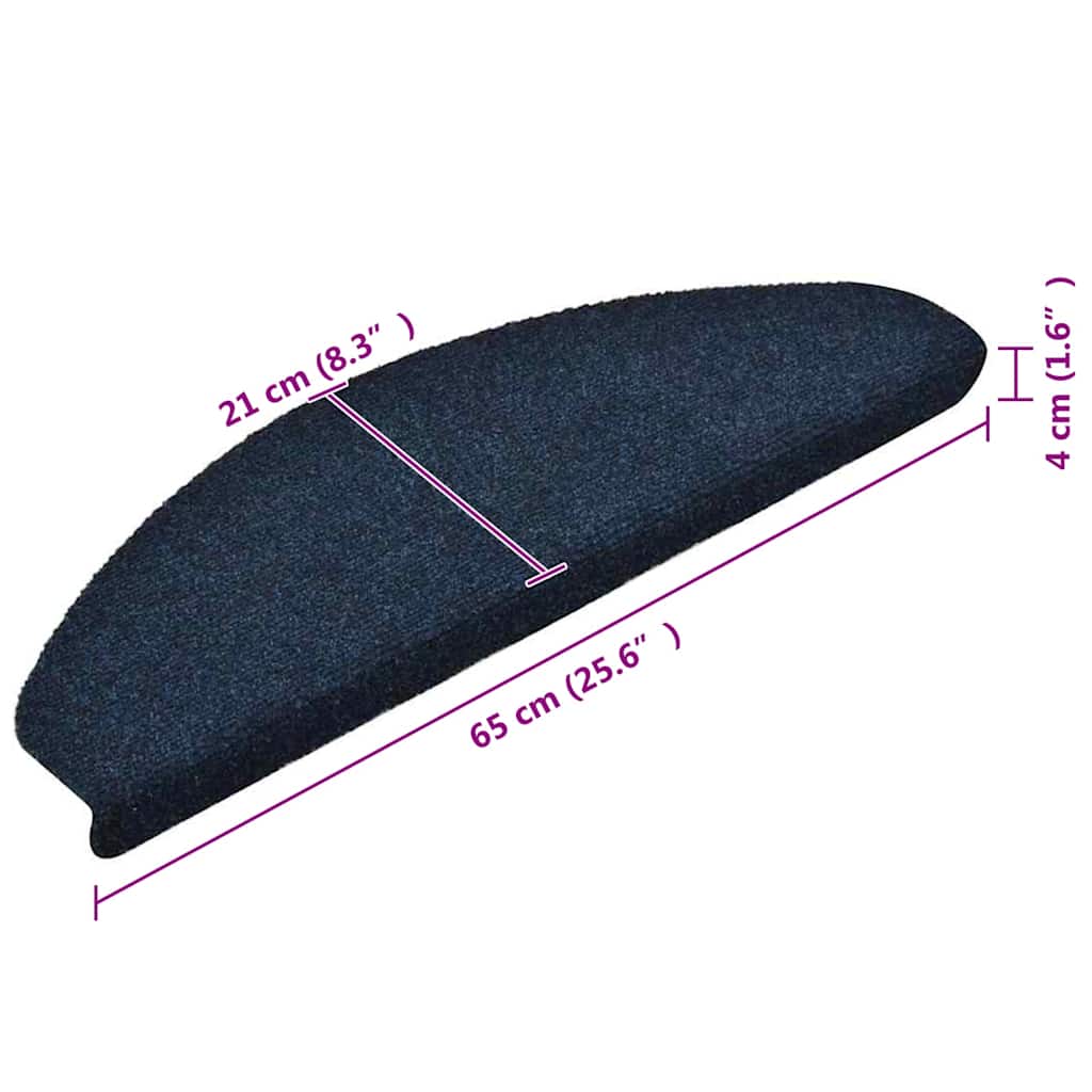 Stufenmatten Selbstklebend 15 Stk. 56x17x3 cm Hellbraun Halbrund
