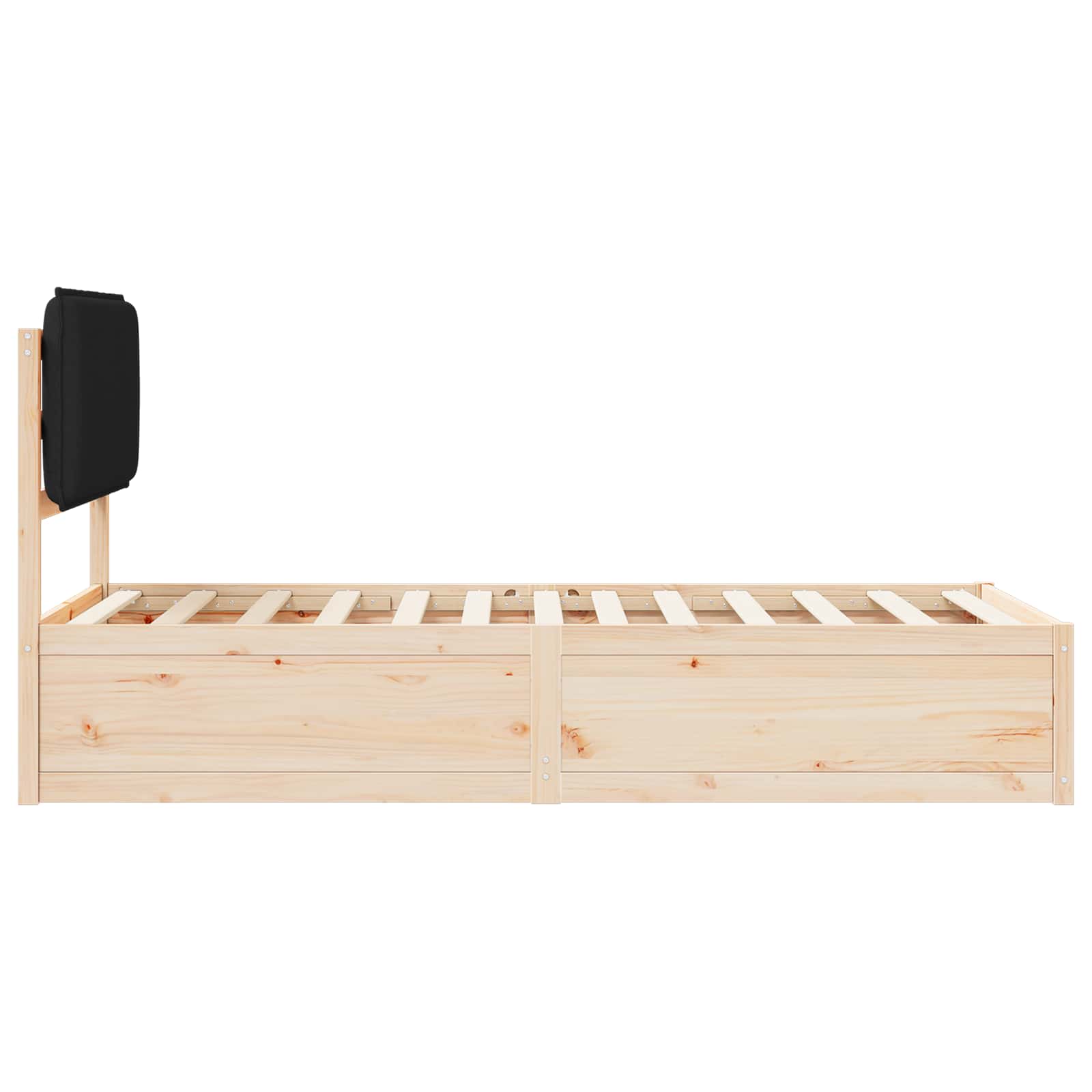 Bettgestell mit gepolstertem Kopfteil Hellgrau 200 x 200 cm