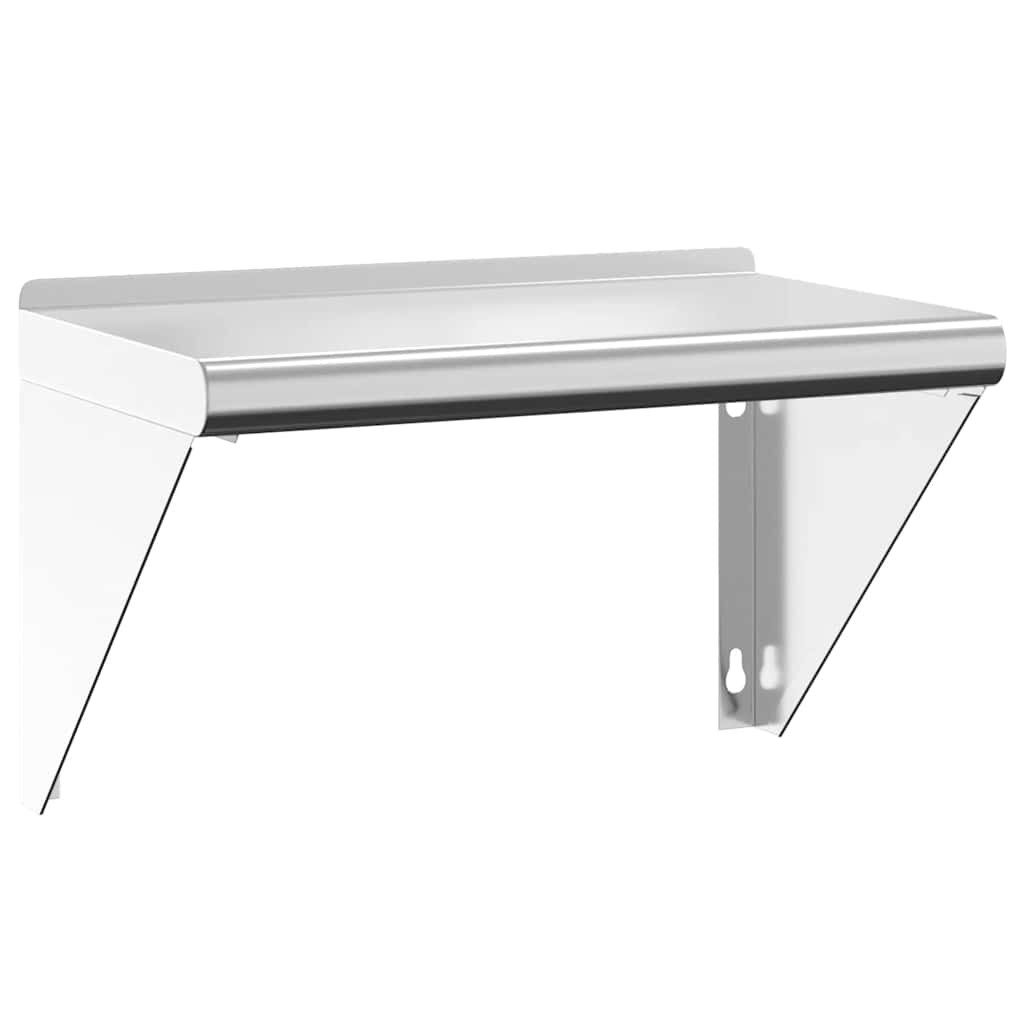 Wandregal 100x45x31 cm Silbern Edelstahl