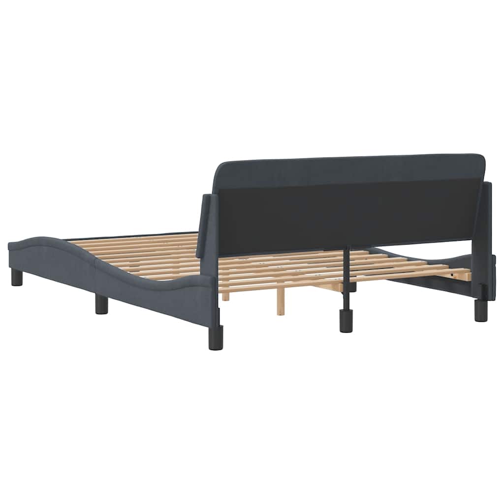 Bettgestell "Dover" Hellgrau 80x200 cm Samt