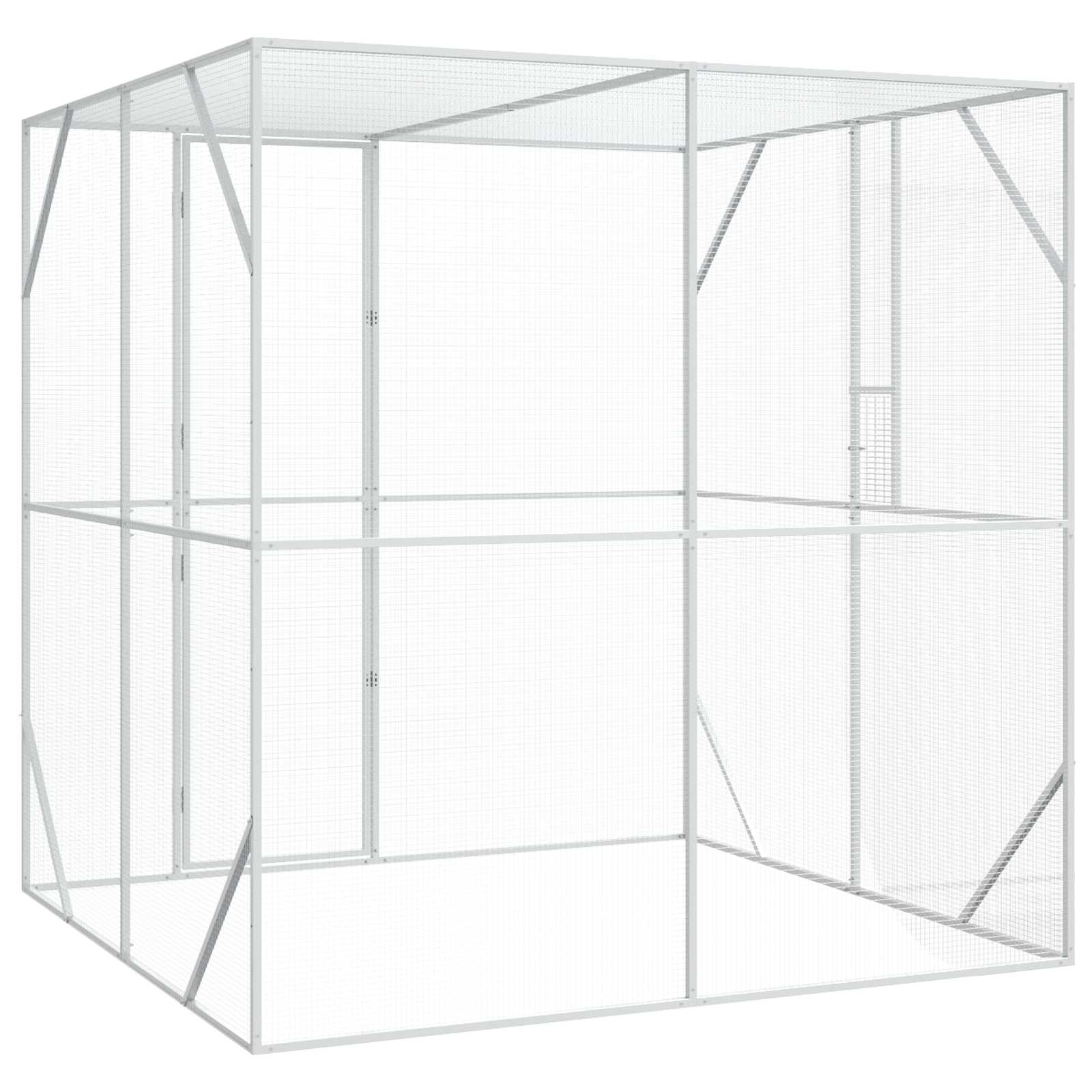 Vogelkäfig Anthrazit 210 x 304 x 213 cm Verzinkter Stahl