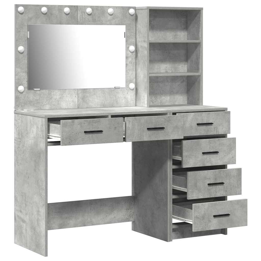 Schminktisch mit Regal Weiß 78,5 x 41 x 135 cm Holzwerkstoff