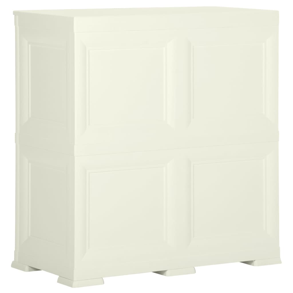 Kunststoffschrank 79x43x125 cm Holzdesign Vanilleeis