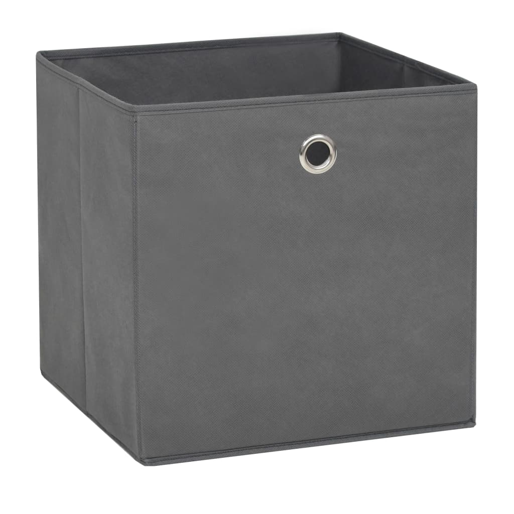 Aufbewahrungsboxen mit Deckeln 10 Stk. 28x28x28 cm Schwarz
