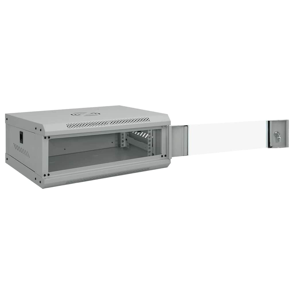 Netzwerkschrank mit Speicher Grau 60 x 45 x 28 cm Stahl
