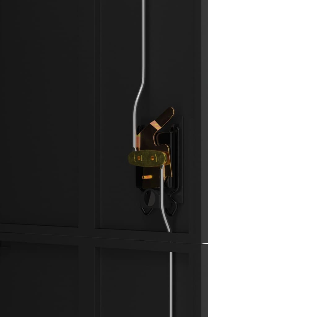 Aktenschrank mit 2 Türen Grau 90 cm Stahl