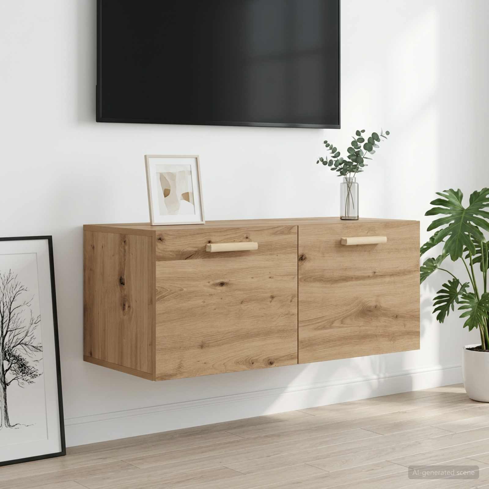 Wandschrank Weiß 80x35x36,5 cm Holzwerkstoff