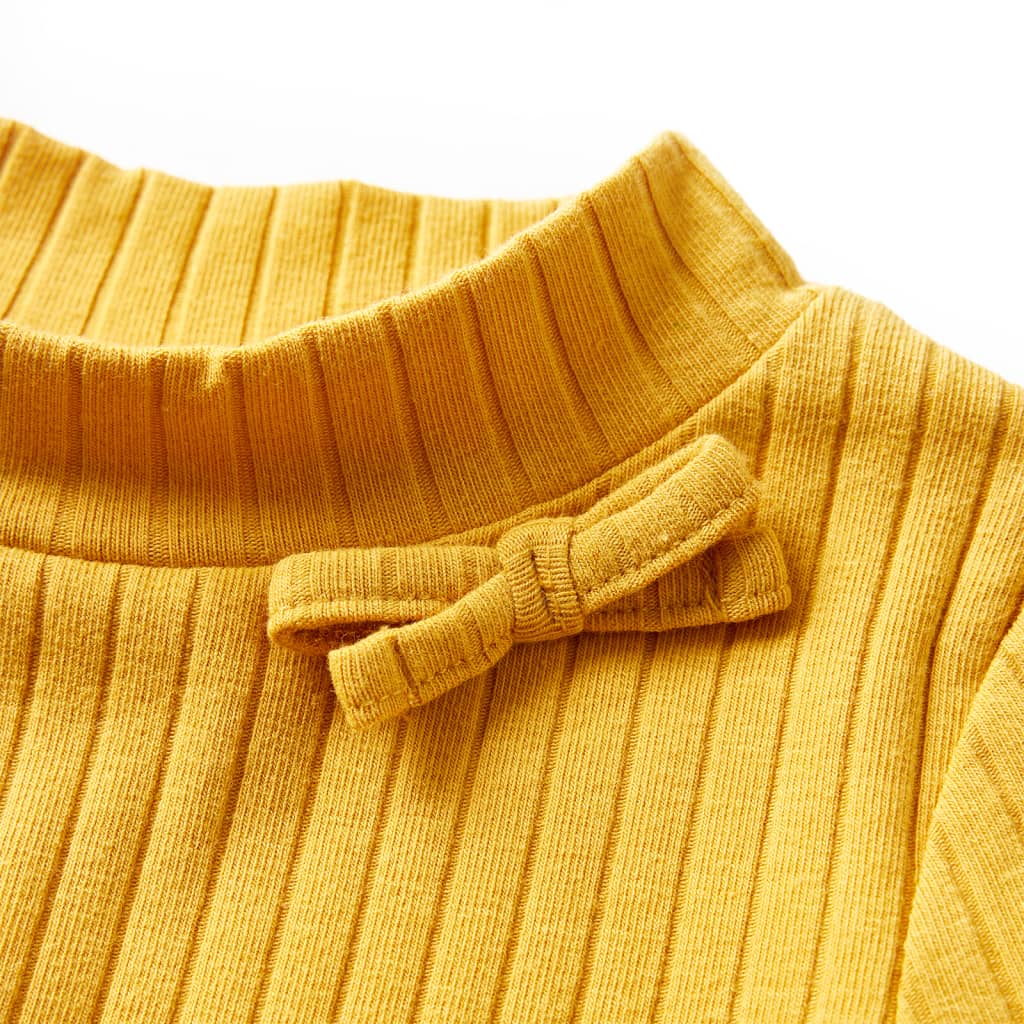 Kinder-Langarmshirt Rippstrick Knallrosa 116