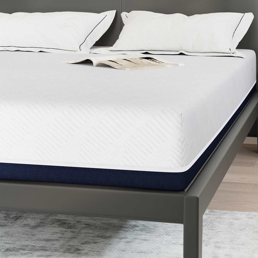 Matratze Weiß und Blau 80 x 160 cm Jacquard-Stoff
