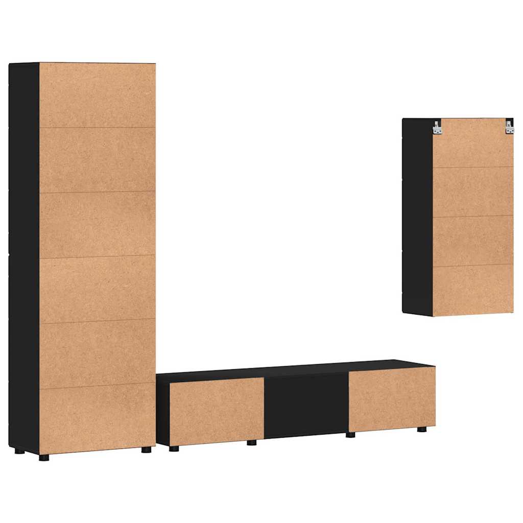 Highboard mit Regal FLORIN Weiß 60 x 35 x 182 cm Holzwerkstoff