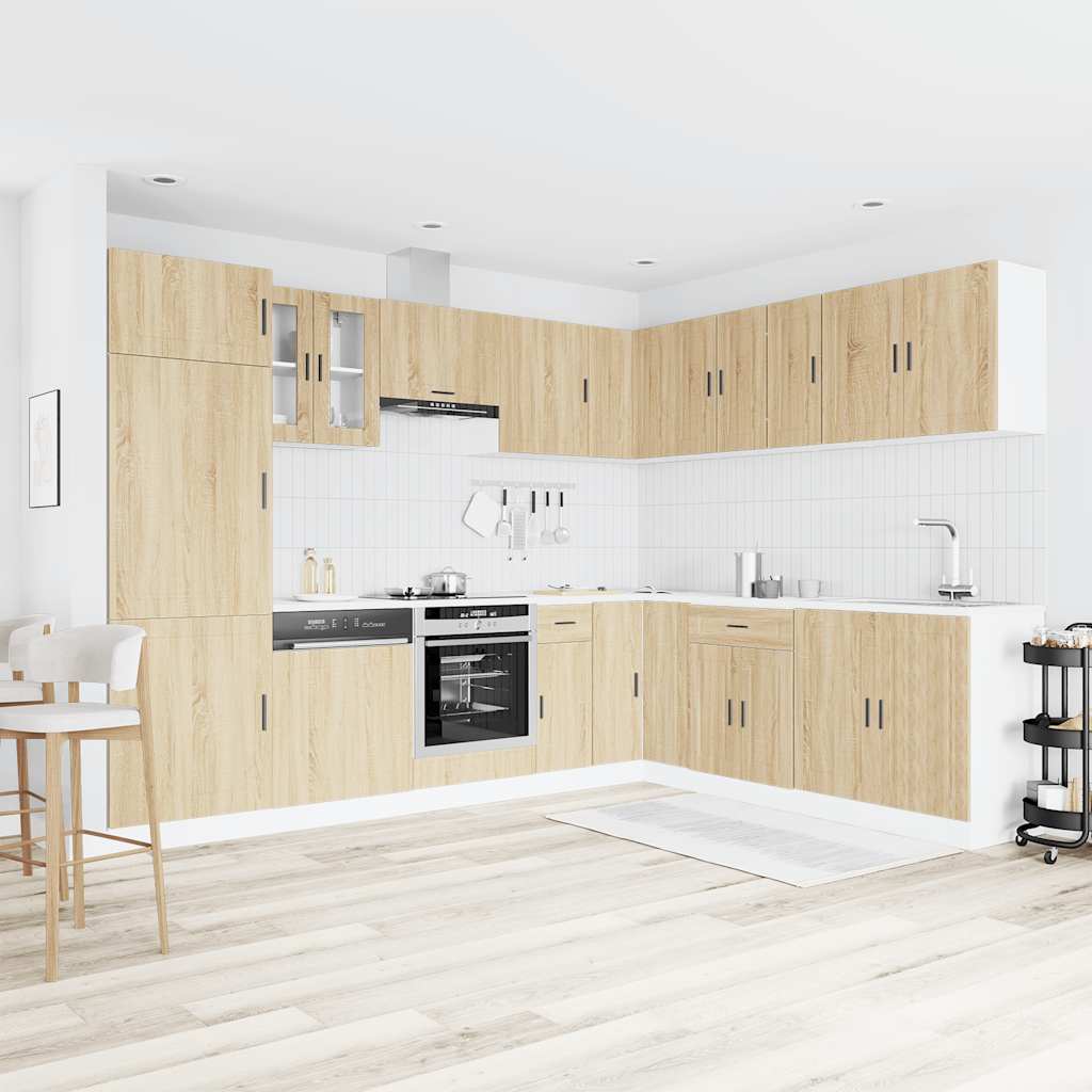14-tlg. Küchenschrank-Set Porto Weiß Holzwerkstoff