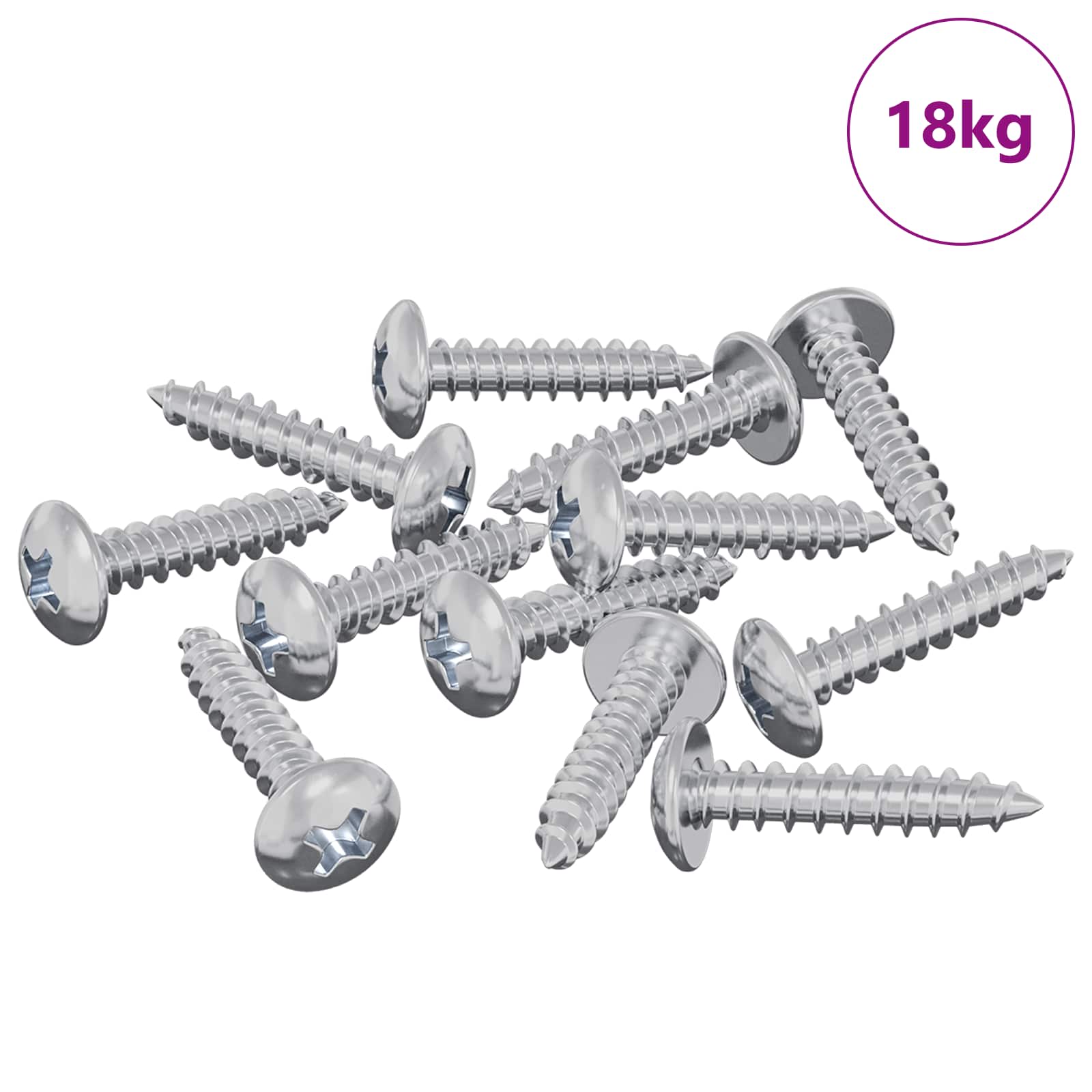 Holzschrauben 2 pcs Silber M4 x 20 mm Stahl