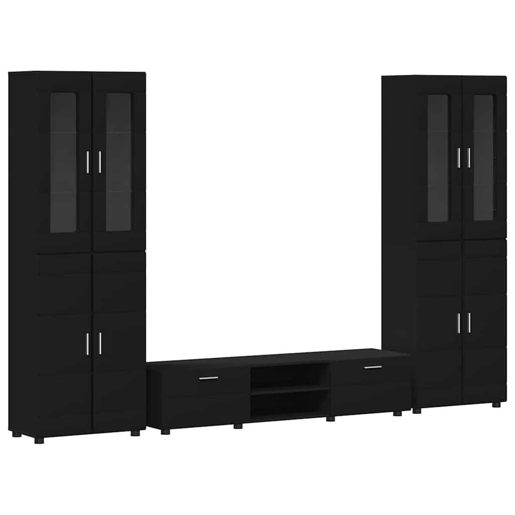 Highboard mit Regal FLORIN Weiß 60 x 35 x 182 cm Holzwerkstoff