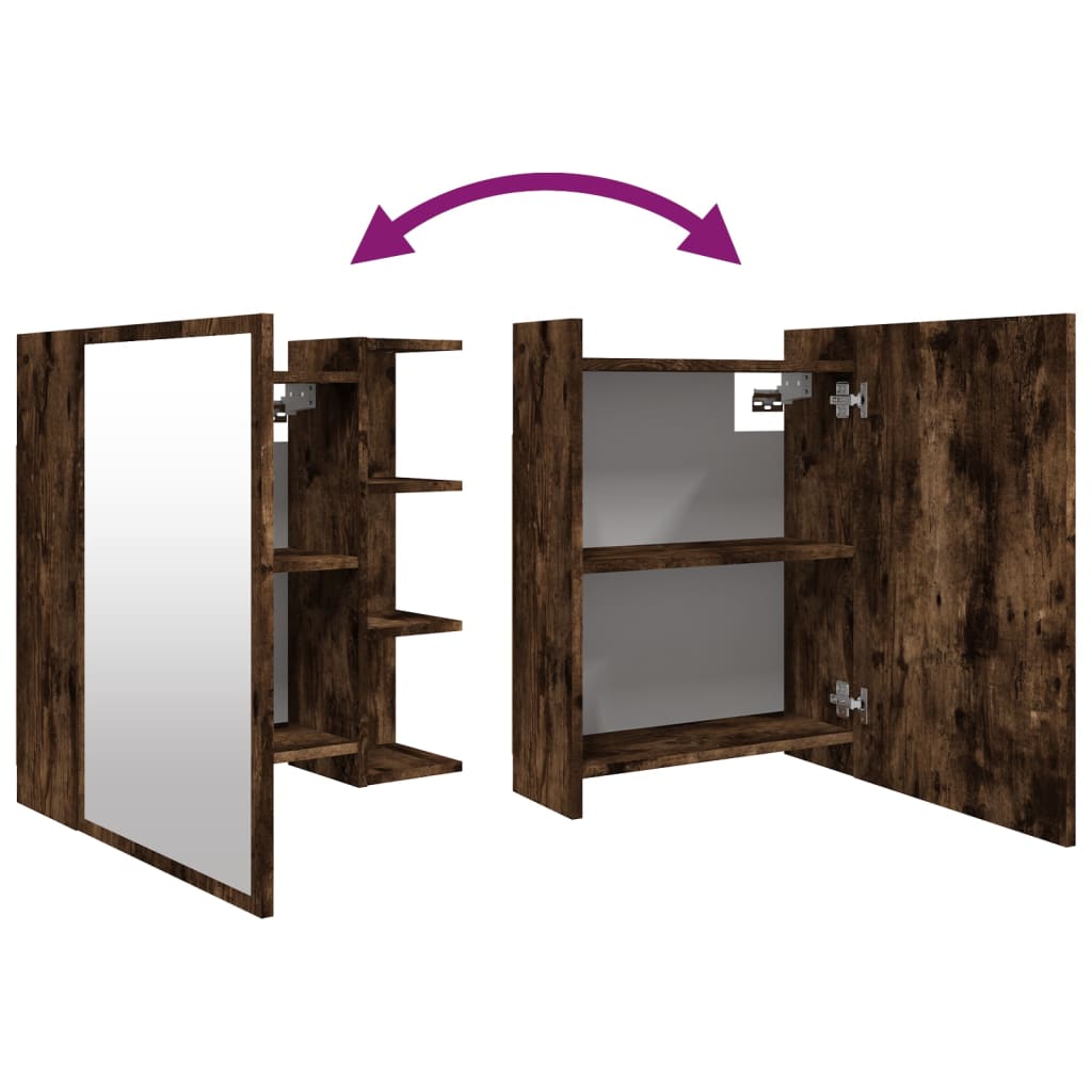 Bad-Spiegelschrank Weiß 62,5x20,5x64 cm Holzwerkstoff
