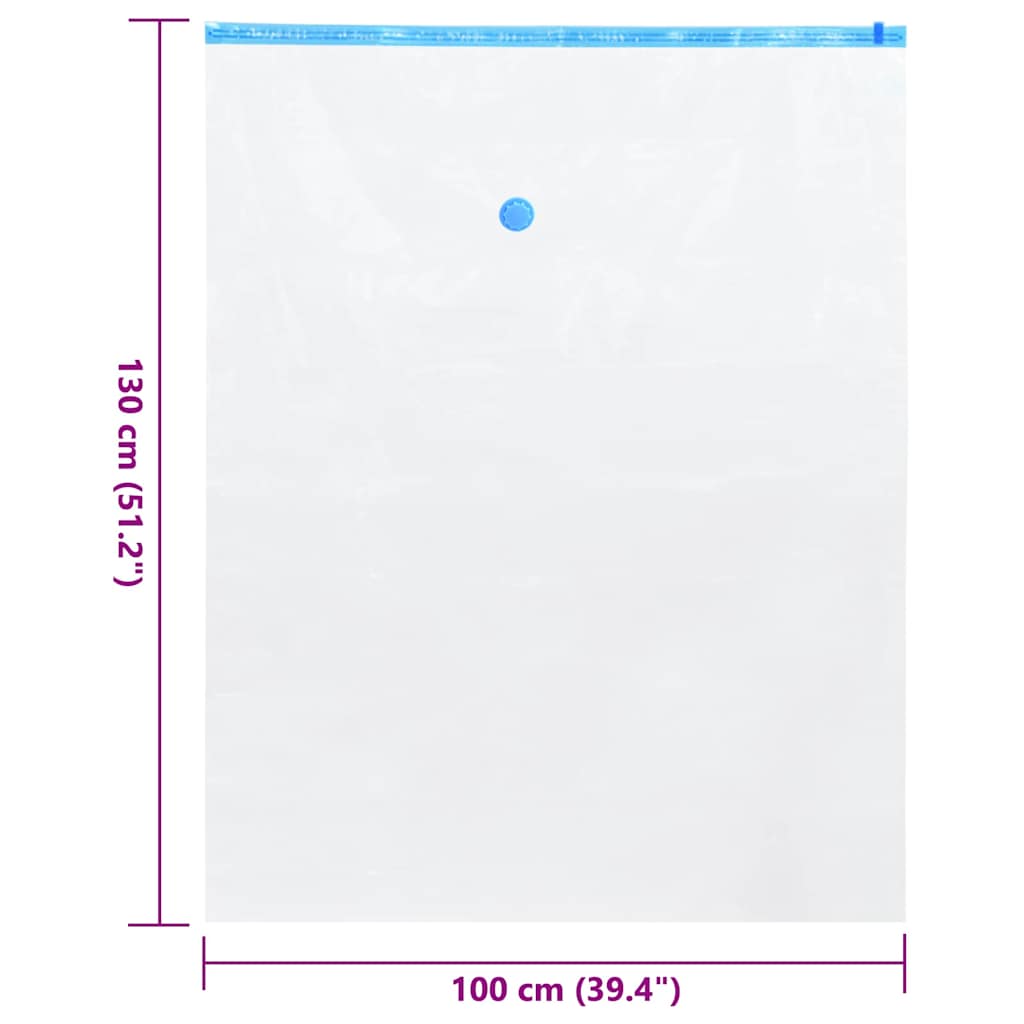 Aufbewahrungstaschen 5 pcs Transparent und Blau 70 x 50 cm