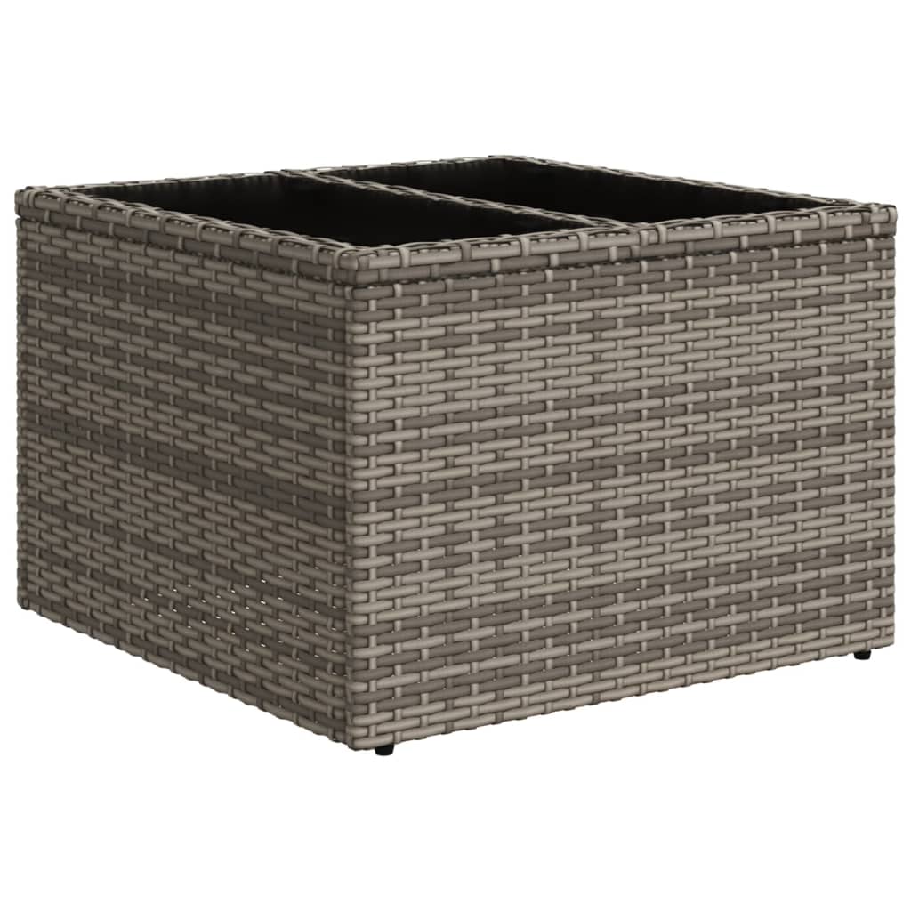 10-tlg. Garten-Sofagarnitur mit Kissen Schwarz Poly Rattan