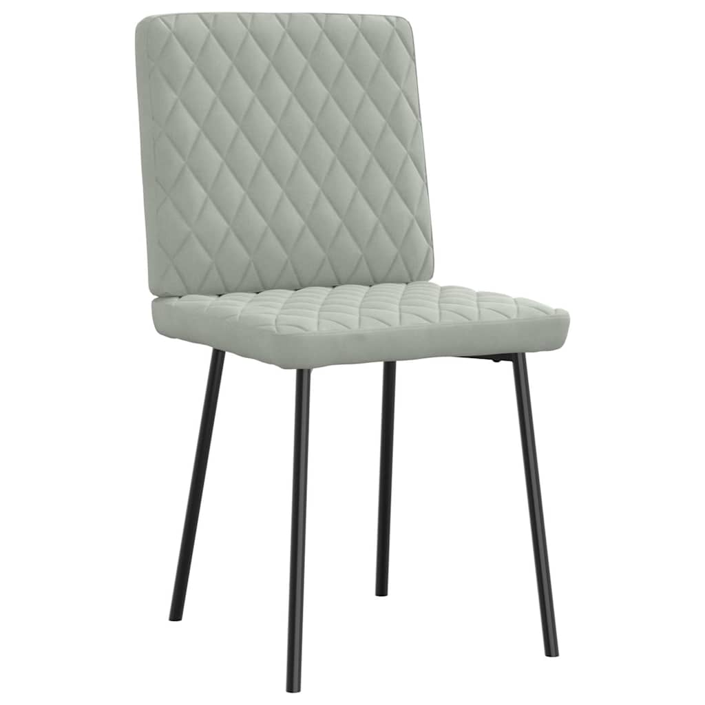 Esszimmerstühle 4 Stk. Creme Samt
