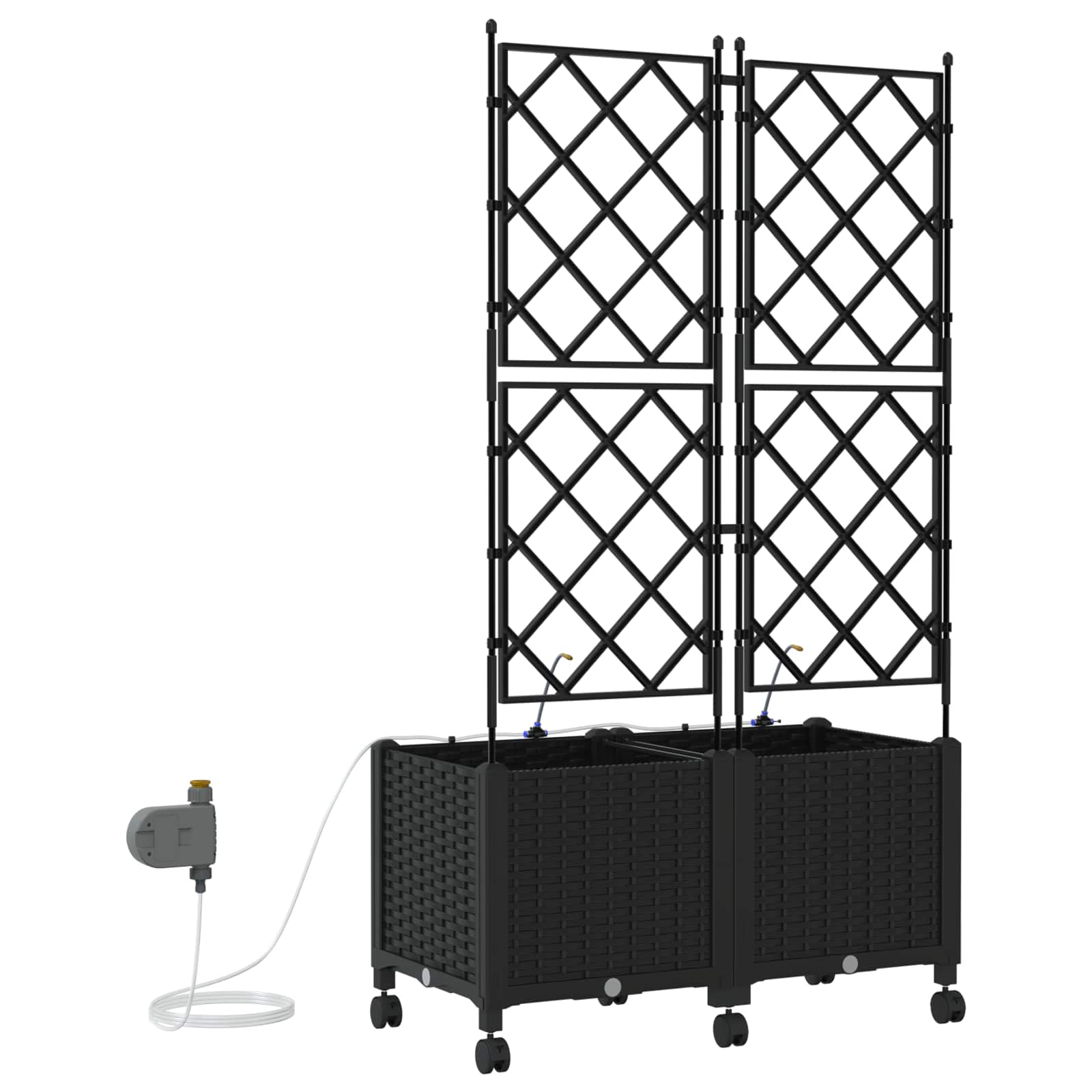 Garten-Pflanzgefäß 4 Stk. Braun 160 x 40 x 22 cm PP