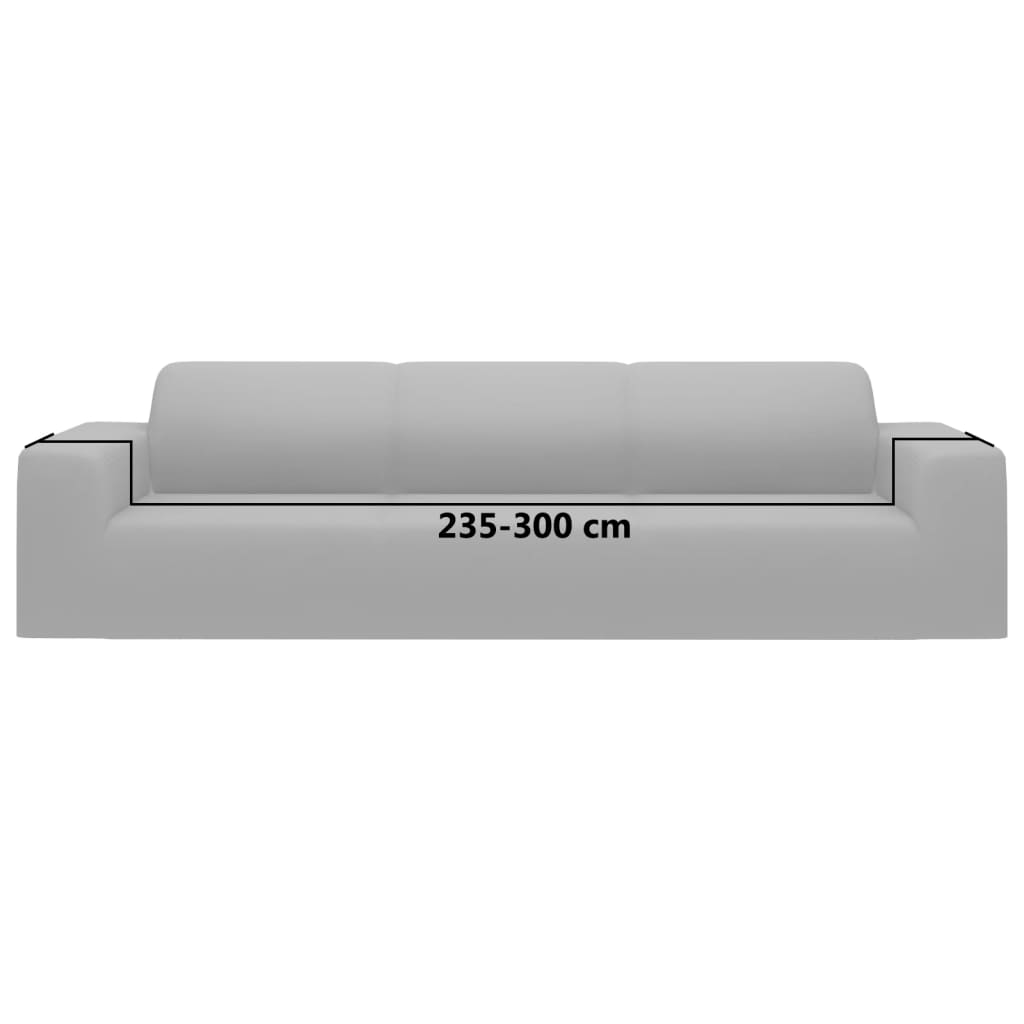 Stretch-Sofahusse Schwarz Polyester-Jersey