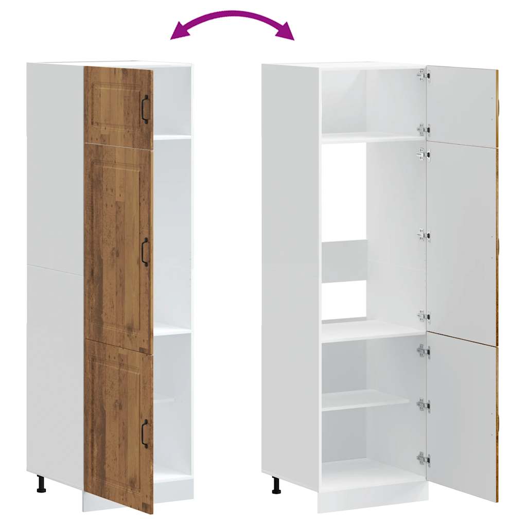 Herdumbauschränke 2 Stk. Kalmar Weiß Holzwerkstoff