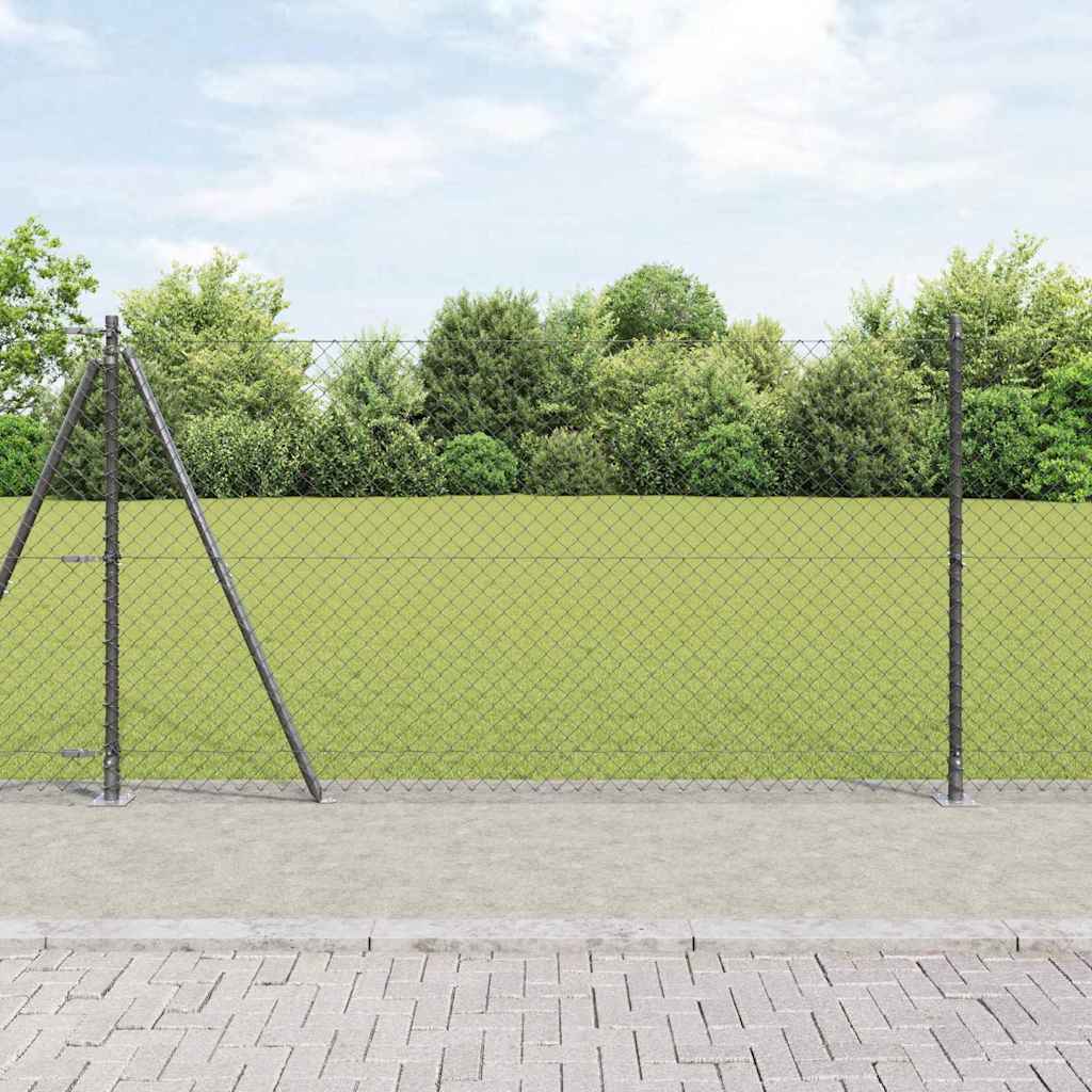 Outdoor Kettenglied-Zaun Erdfixierung 10 x 0,4 m Grün Netz