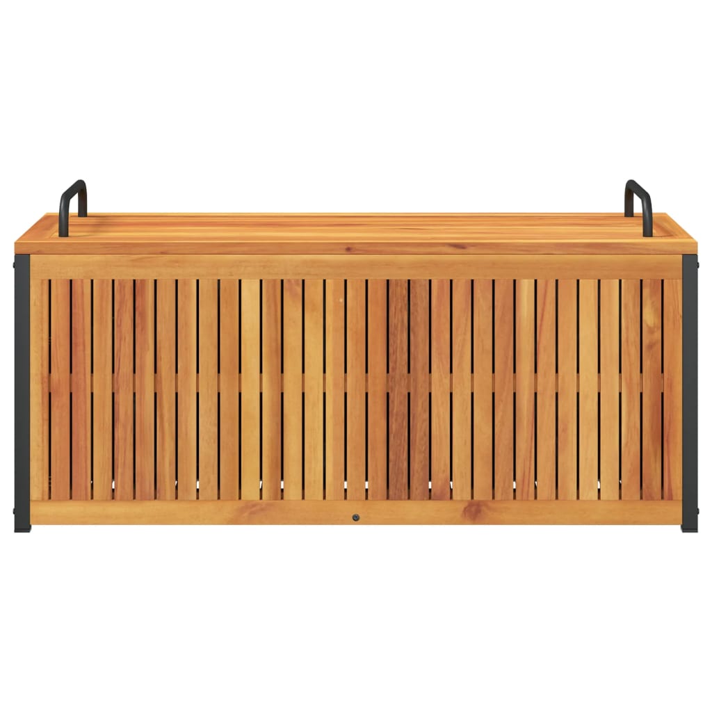 Gartenbox 45x45x45/53 cm Massivholz Akazie und Stahl